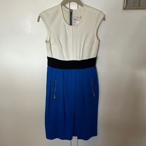 Tracy Reese Tricolor Dress with Zipper Pockets